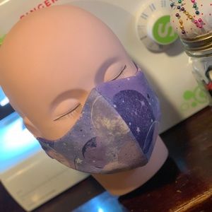 Mask Purple Galaxy Glitter